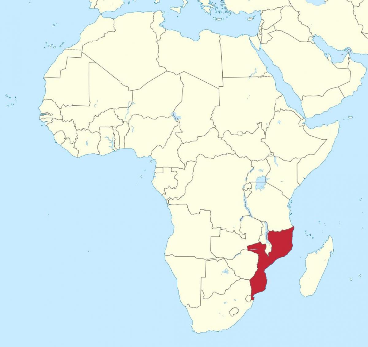kart Mozambik Afrika
