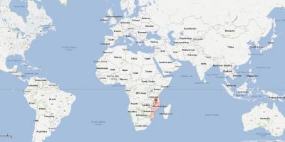 Mozambik dünya xəritəsində