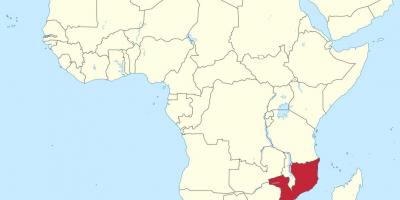 Kart Mozambik Afrika